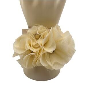 Nordstrom Cream Floral Silk Cuff Bracelet With Orig. Tag Feminine Romantic